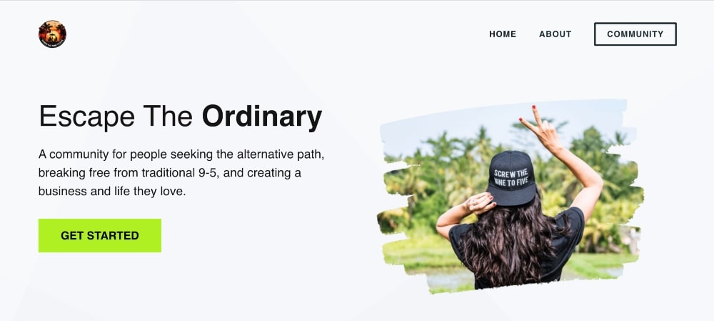 Screw the Nine to Five website min screenshot of the Screw the Nine to Five website