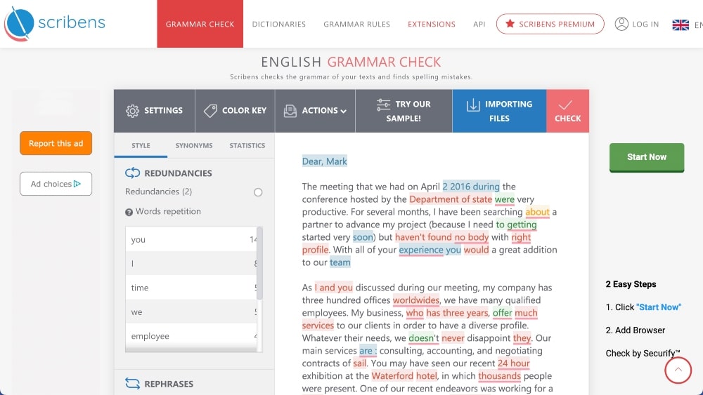 Scribens website min Scribens website