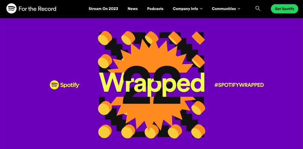 Spotify Wrapped promotion min screenshot of the Spotify Wrapped promotion