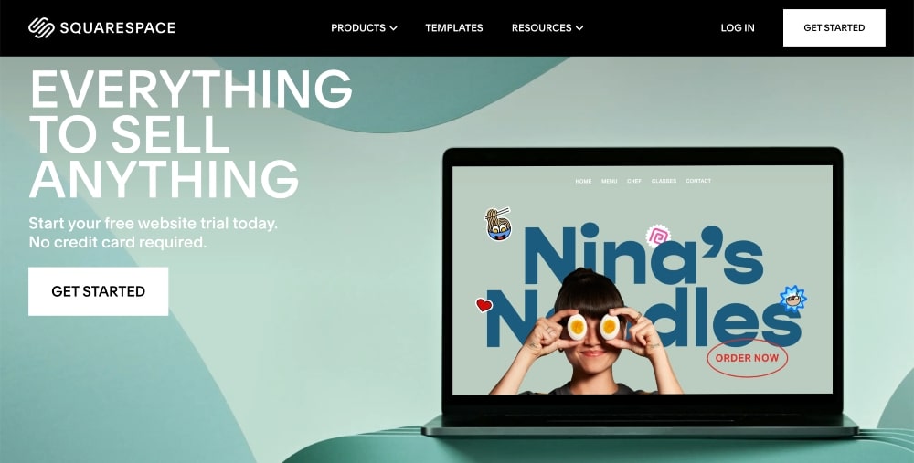 Squarespace website min screenshot of Squarespace website