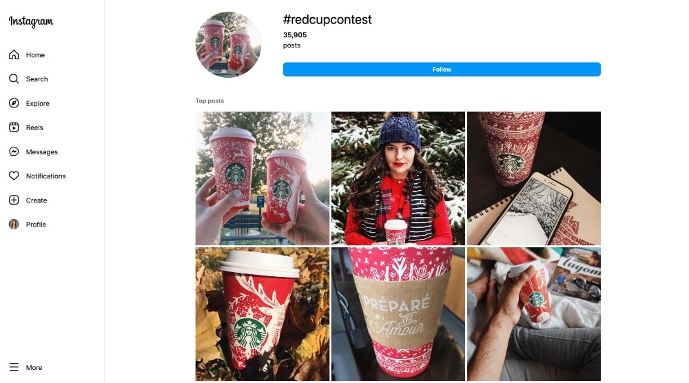 Starbucks red cup contest min Starbucks red cup contest submissions on Instagram