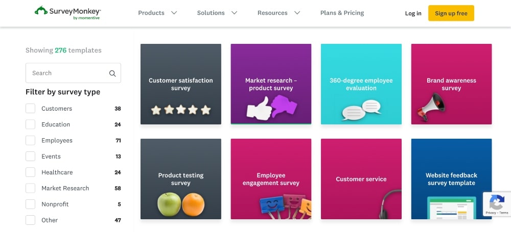 SurveyMonkey templates min SurveyMonkey templates