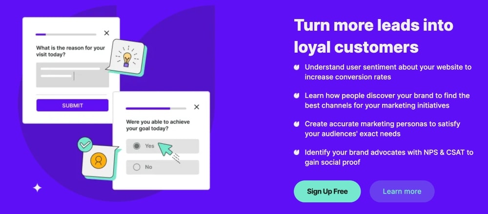 Survicate features min Survicate features