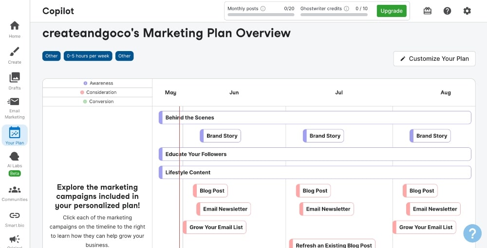 Tailwind marketing plan min screenshot of Tailwind marketing plan