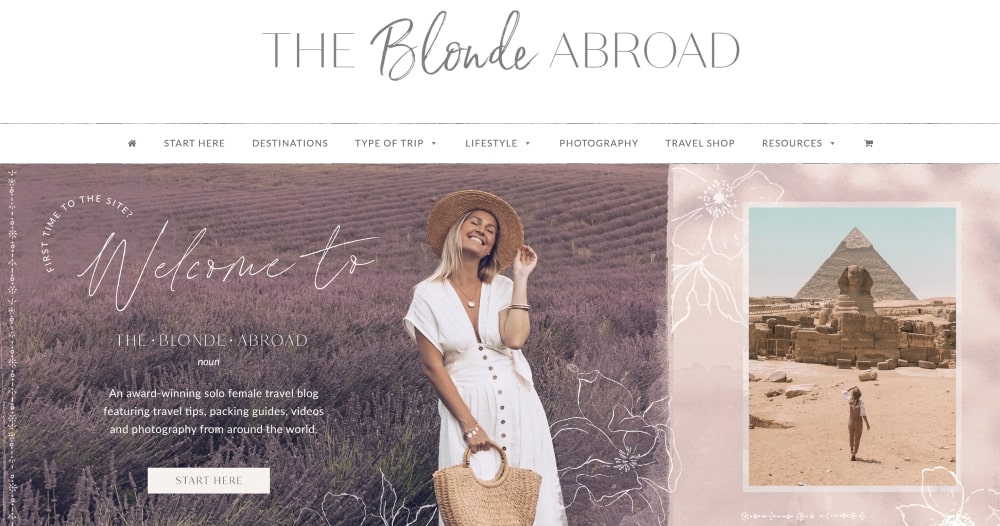 the Blonde Abroad website min screenshot of the Blonde Abroad website