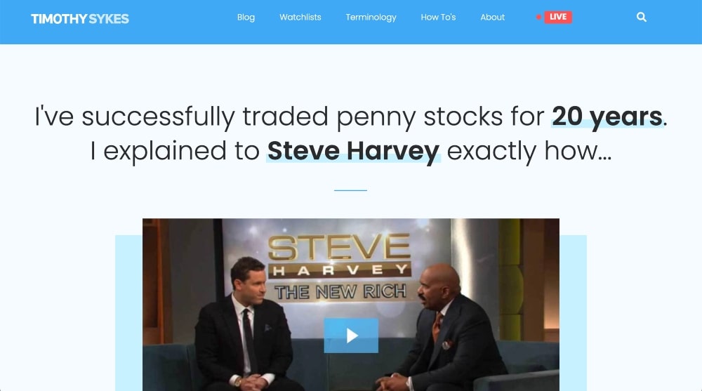 Timothy Sykes blog min Timothy Sykes blog screenshot