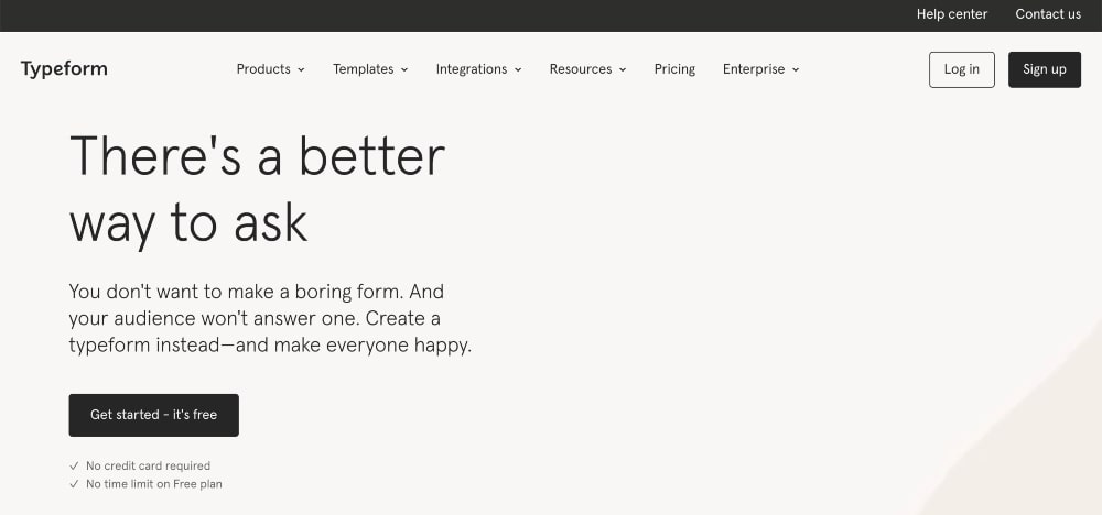 Typeform website min Typeform website