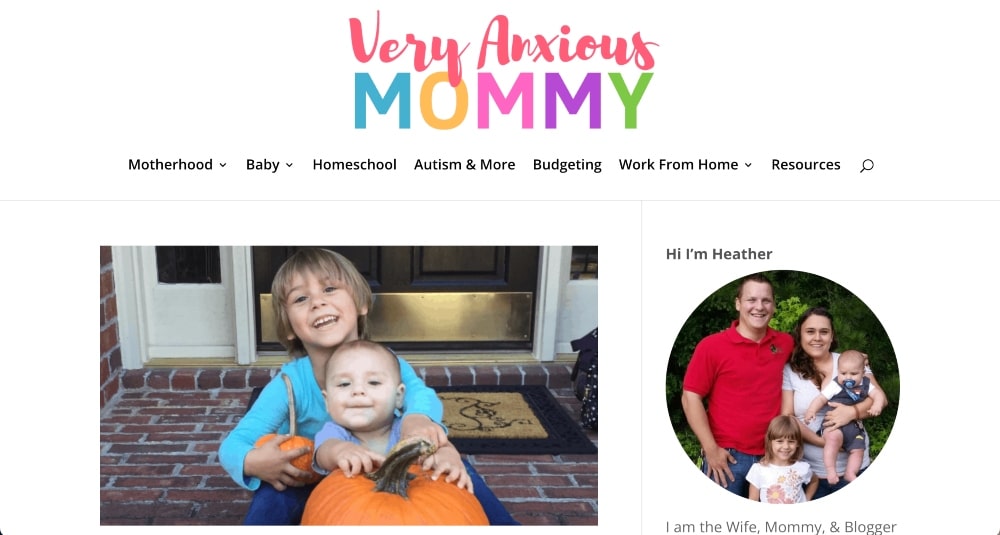 Very Anxious Mommy website min Very Anxious Mommy website