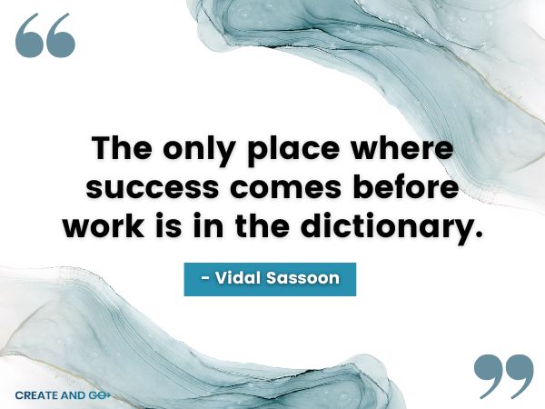 Vidal Sassoon quote min Vidal Sassoon quote