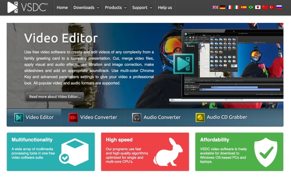 VSDC Free Video Editor website min VSDC Free Video Editor website