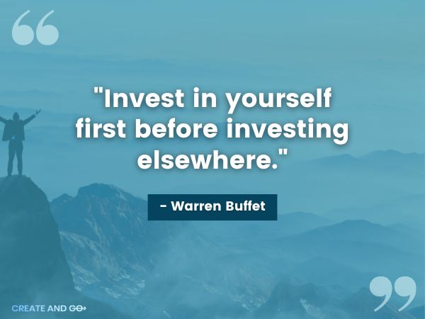 Warren Buffet invest in yourself quote min Warren Buffet invest in yourself quote