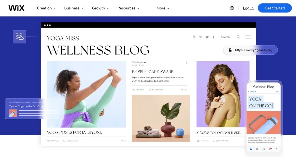 Wix features min screenshot of Wix features