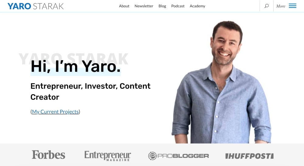 Yaro stark blog min screenshot of Yaro Stark's blog