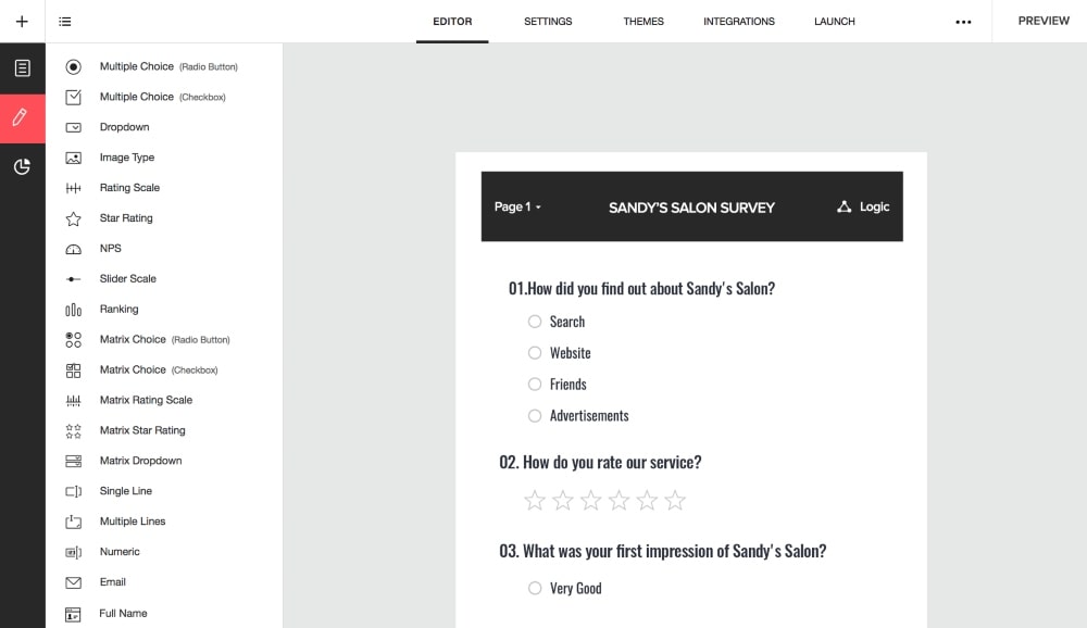 ZohoSurvey interface min ZohoSurvey interface