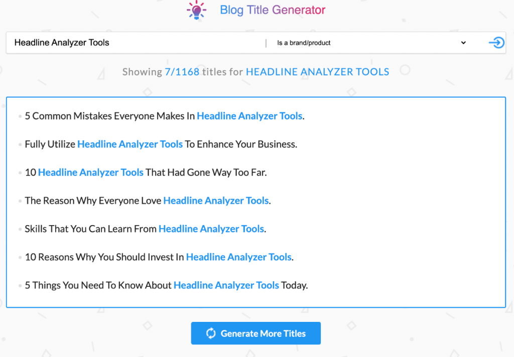 blog title generator tool screenshot min Blog Title Generator tool screenshot