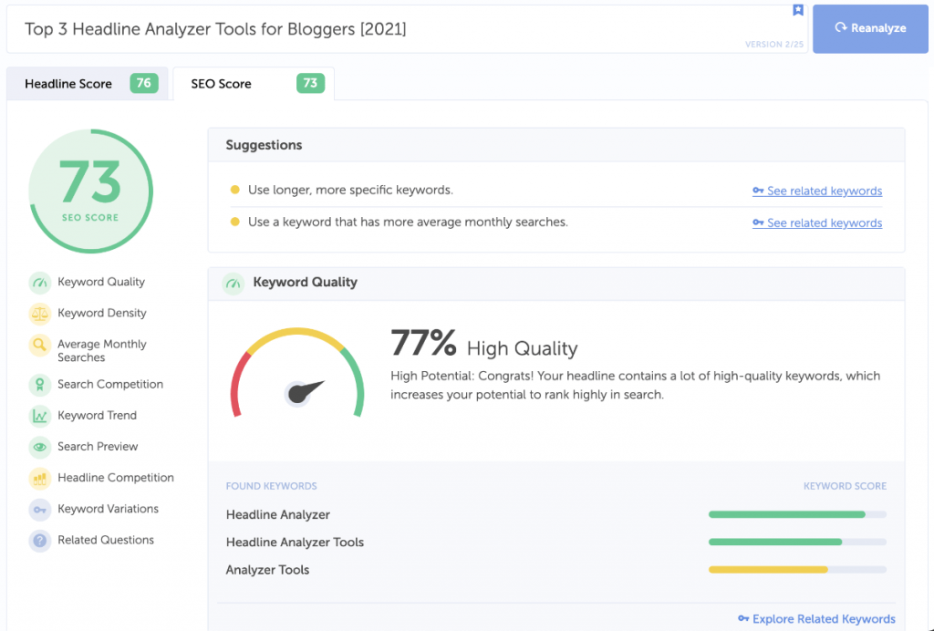 coschedule analyzer tool seo results min coschedule analyzer tool seo results