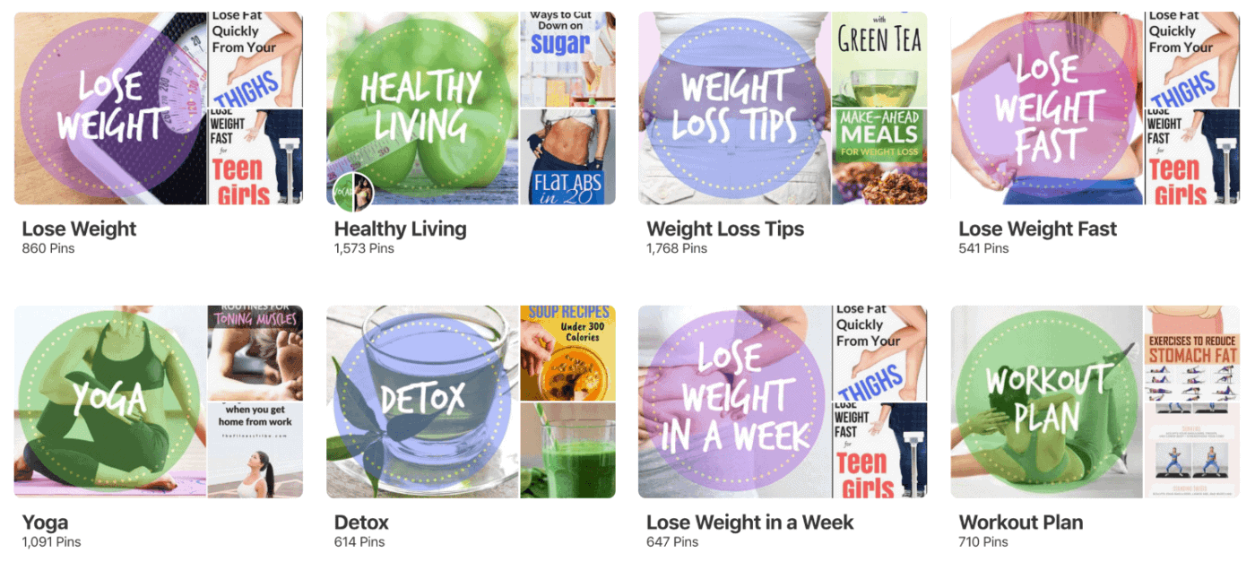 Pinterest boards min Pinterest boards