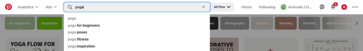 pinterest keyword search min Pinterest search for yoga poses