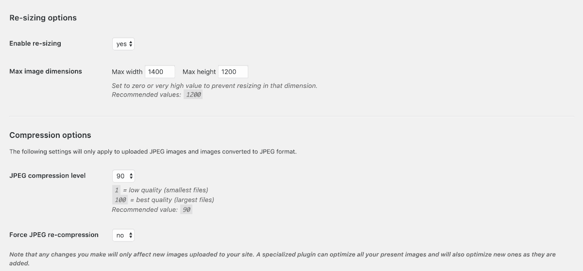 resize image after upload settings min resize image after upload settings